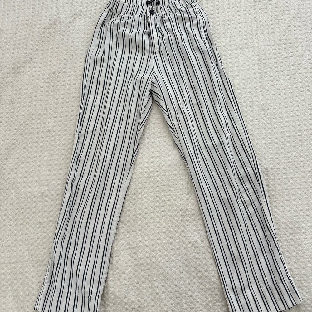 Brandy Melville Black and White Striped Pants
